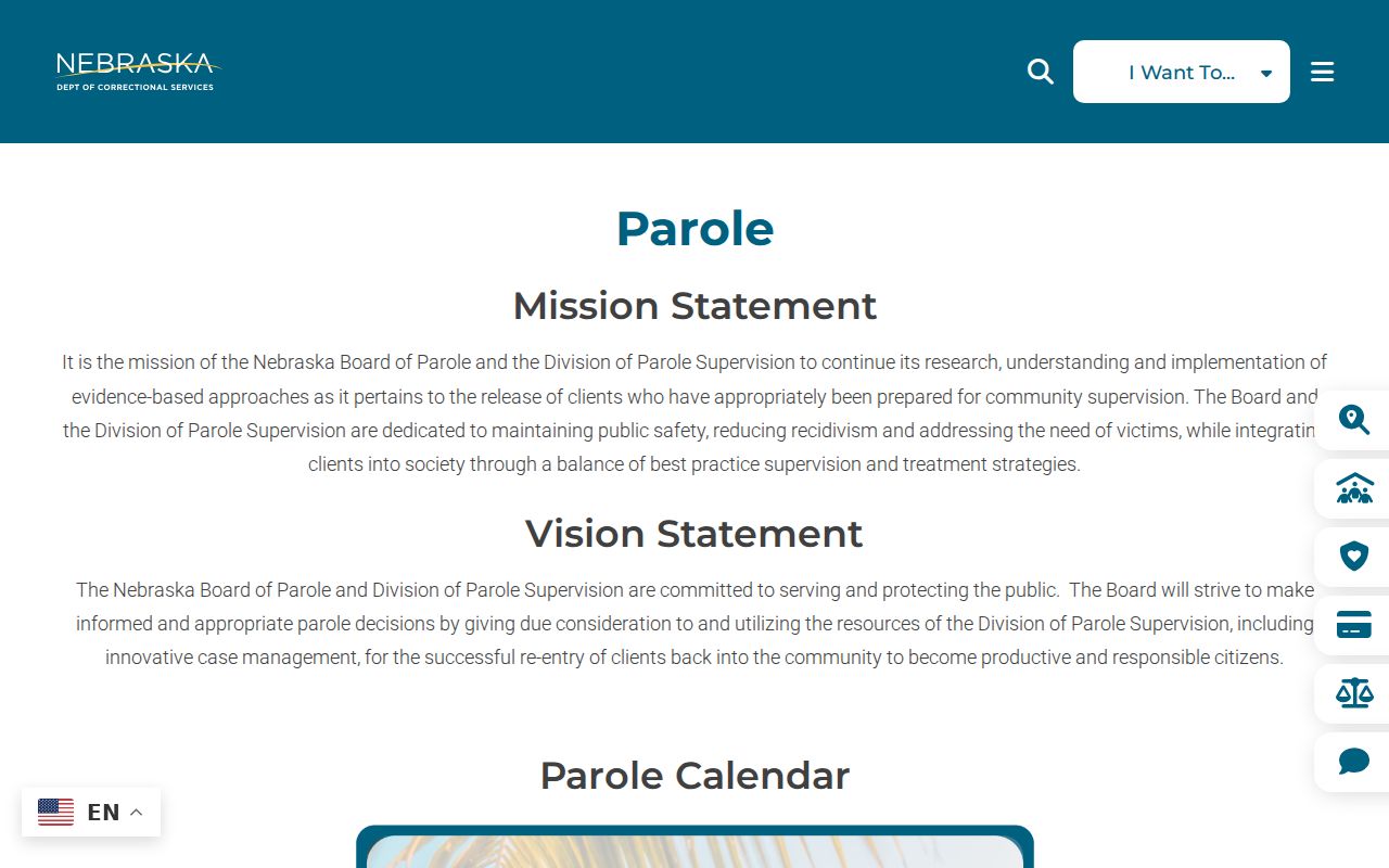 Nebraska parole authority structure relevant after a Diller conviction