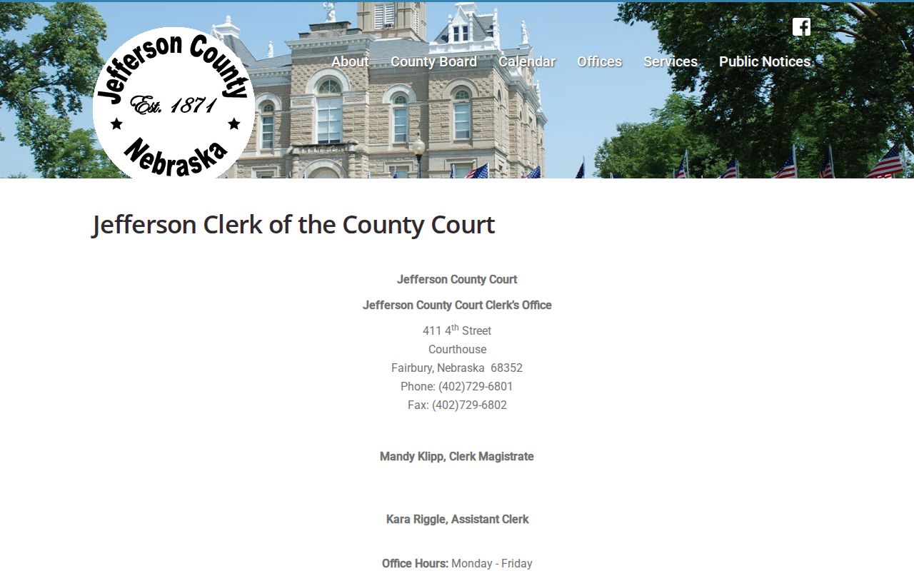 Jefferson County criminal case records through the County Court clerk