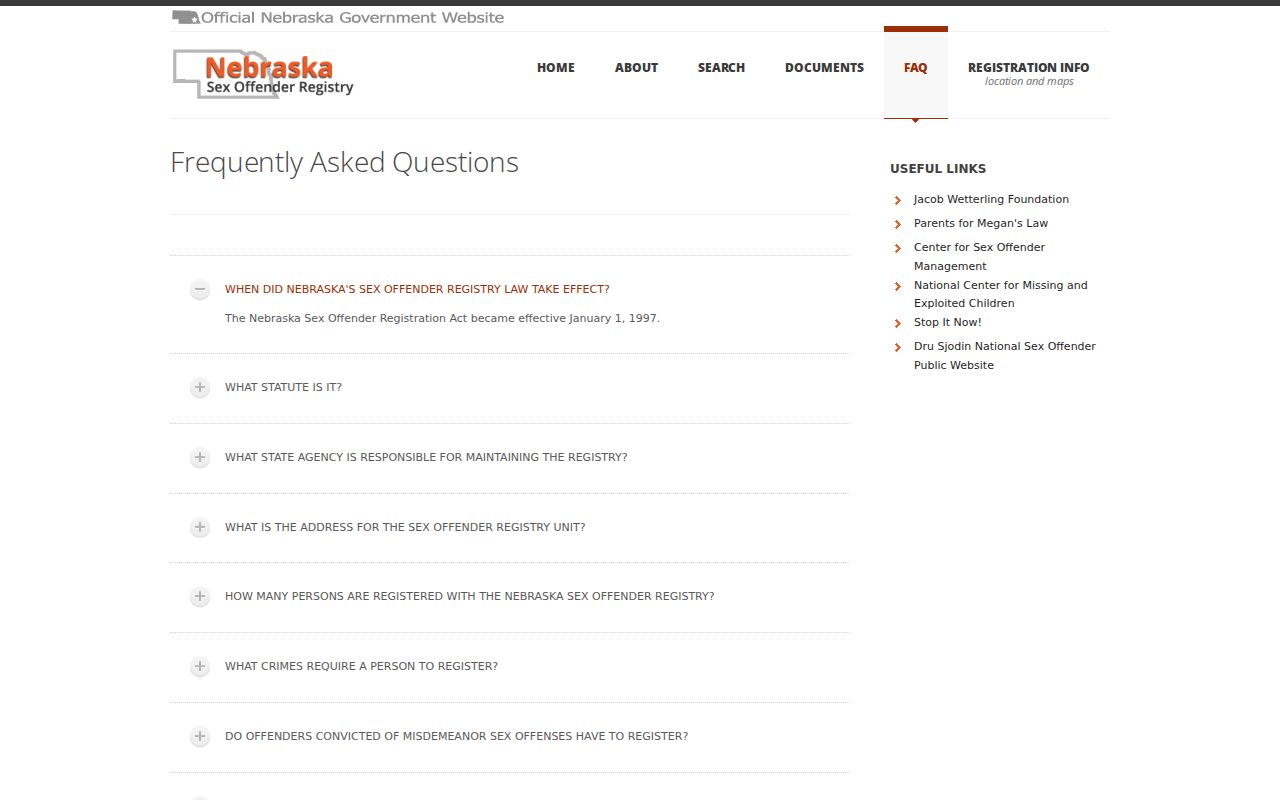 Jefferson County sex offender registry public profile FAQ